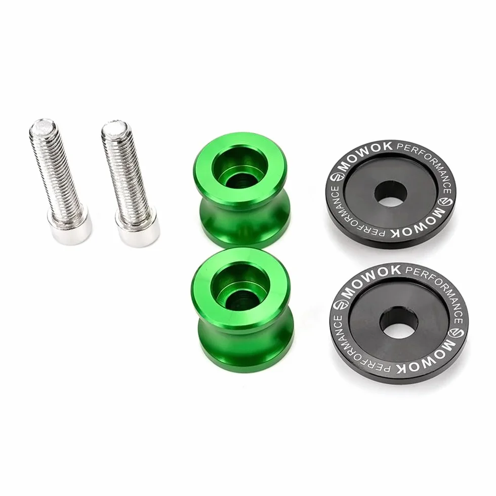 MOWOK M8 motocykl diabolo wahacz suwak cewka śruba wspornika dla Kawasaki Z650 Z900 RS Z800 Z1000 VERSYS 650 ER6N Ninja 650 400 1000SX ZX-6R ZX10R ZX4R ZX4RR (zielony)