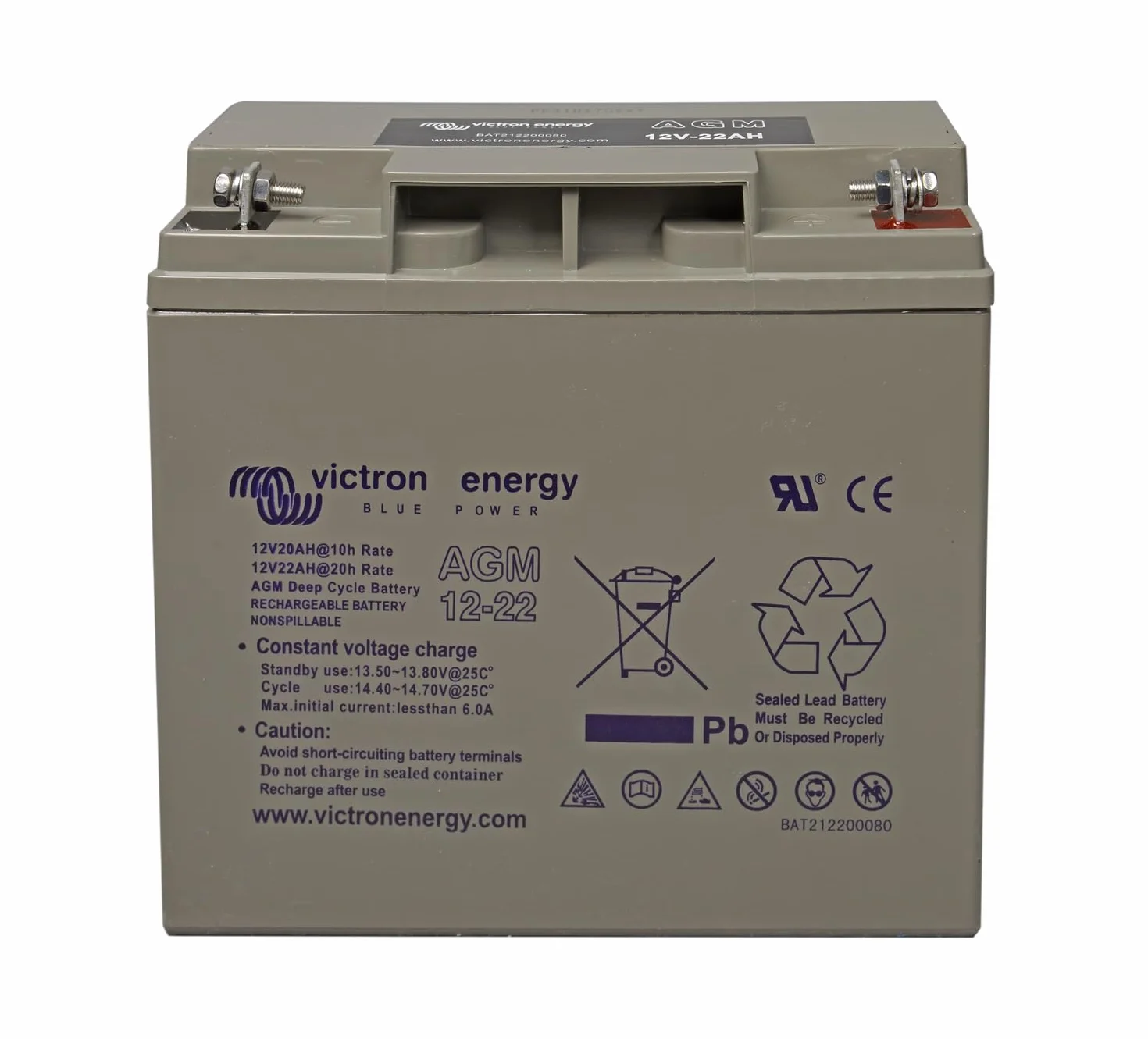 Victron Energy AGM akumulator głębokiego cyklu, 22 Ah, 12 V