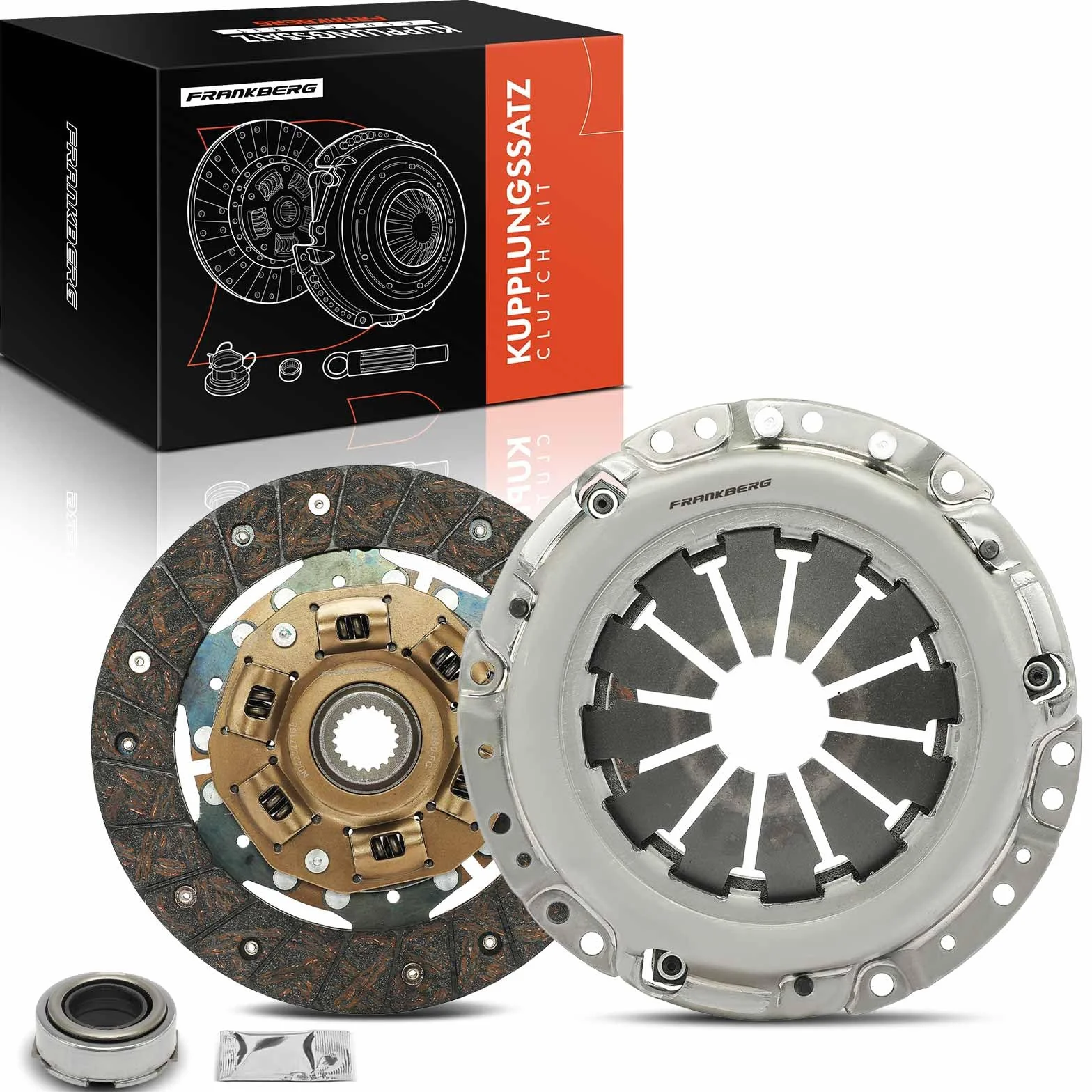 Frankberg Zestaw sprzęgła z łożyskiem ślizgowym, kompatybilne z samochodem terenowym Jimny, zamknięte, FJ 1,3 l 2001 - dzisiaj Jimny SUV SN 1,3 l 1998-Dzisiaj Replace # 22100-83020