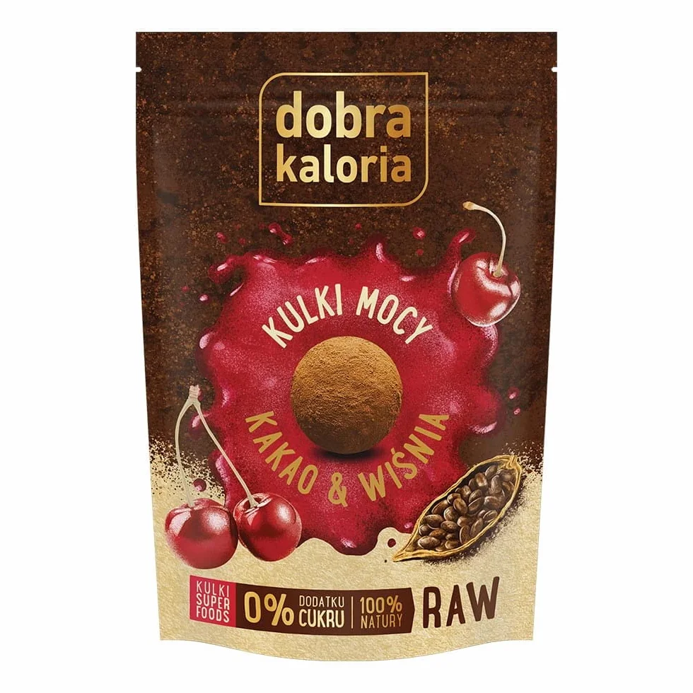 KUBARA Kulki BEZ CUKRU Kakao Wiśnia Dobra Kaloria 58g