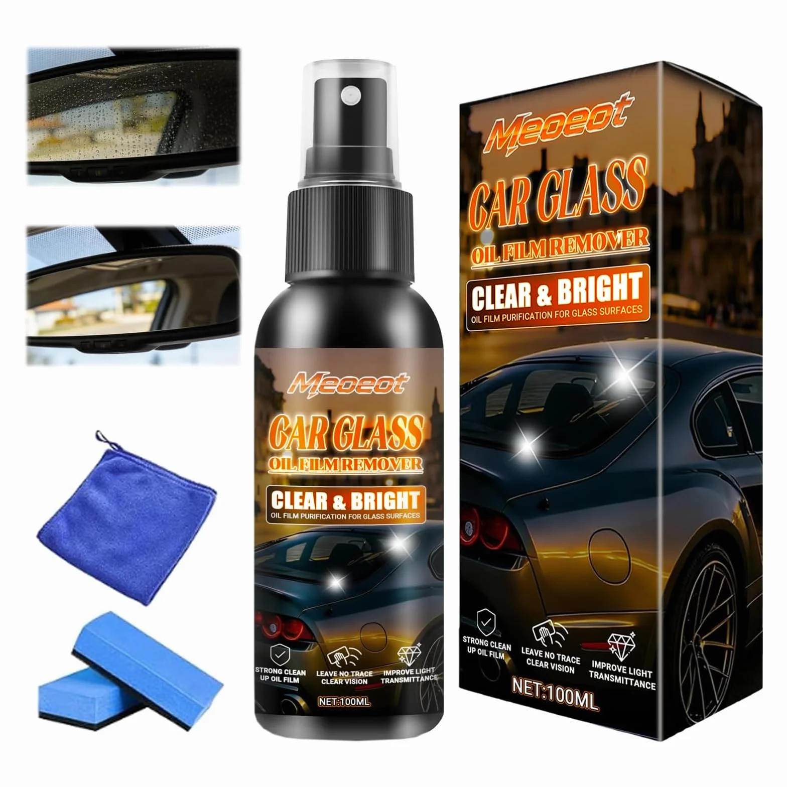 Samochodowy środek do czyszczenia szyb Car Glass Oil Film Remover 100 ml Extra Stark