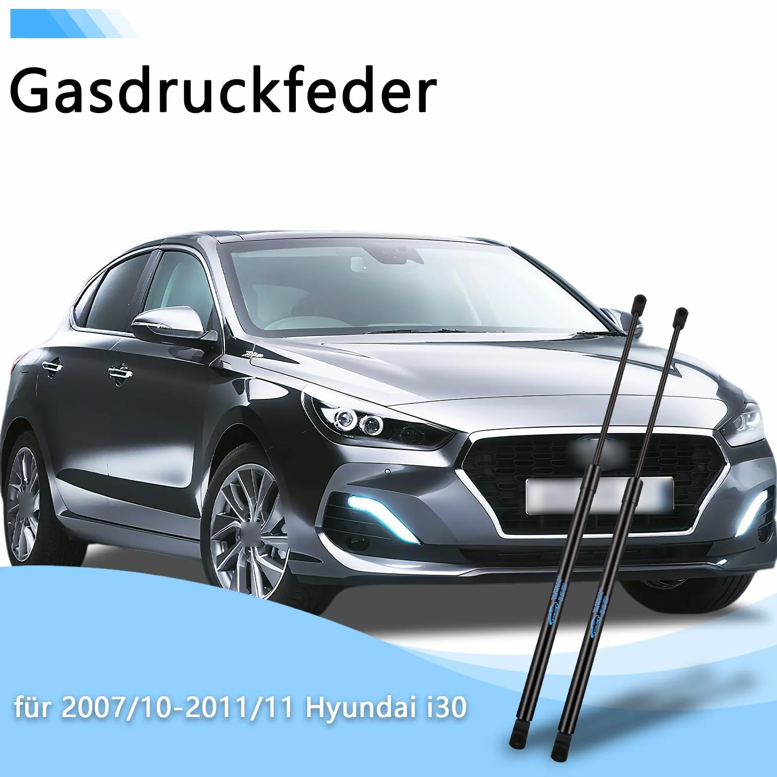 2 szt. podnośnik hydrauliczny do Hyundai i30 FD Hatchback 2007-2011 5 drzwi bagażnika czarny podnośnik bagażnikowy sprężyny gazowe, klapa, zamiennik dla #817711Z000