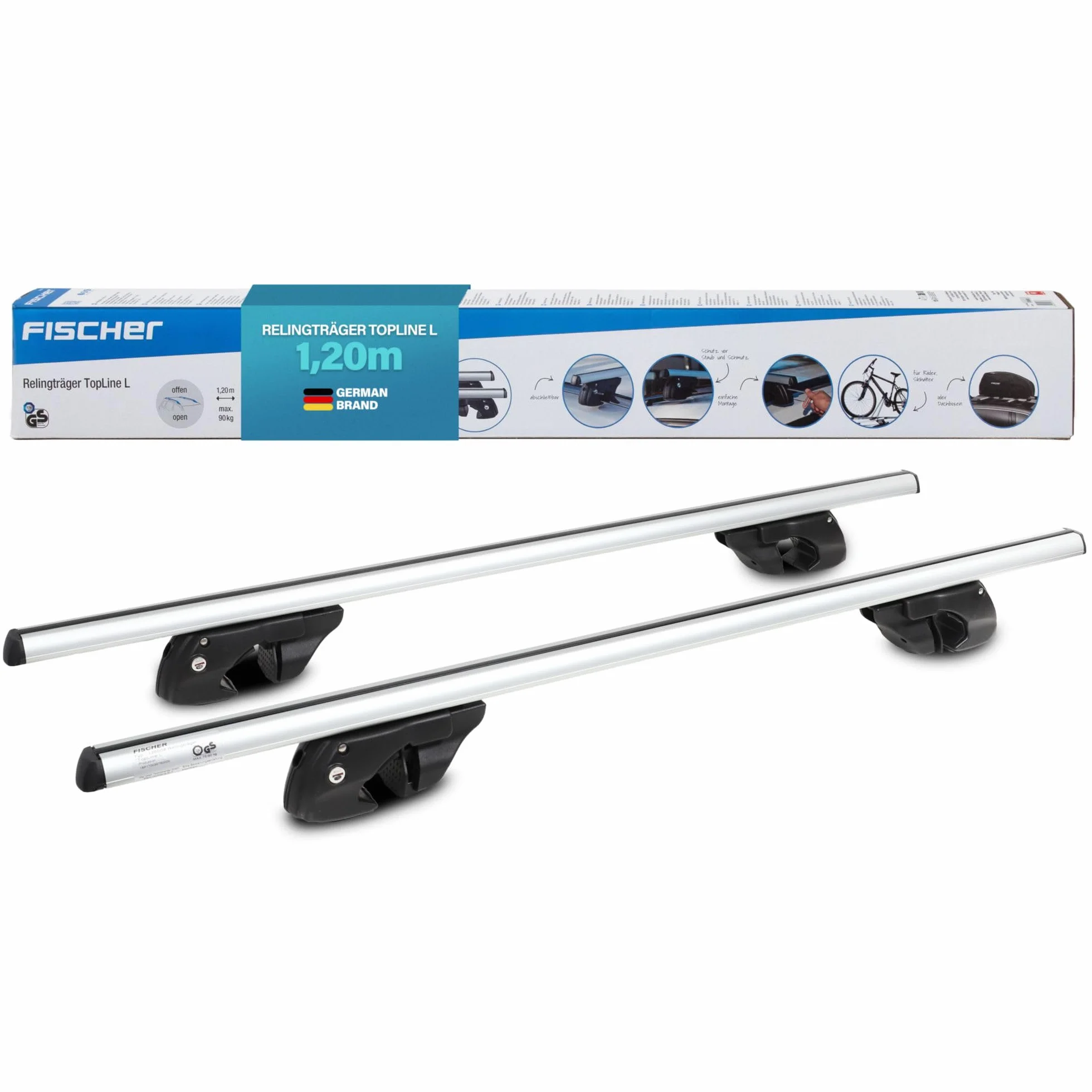 Fischer 126004 Bagażnik, Srebrny/Czarny, L