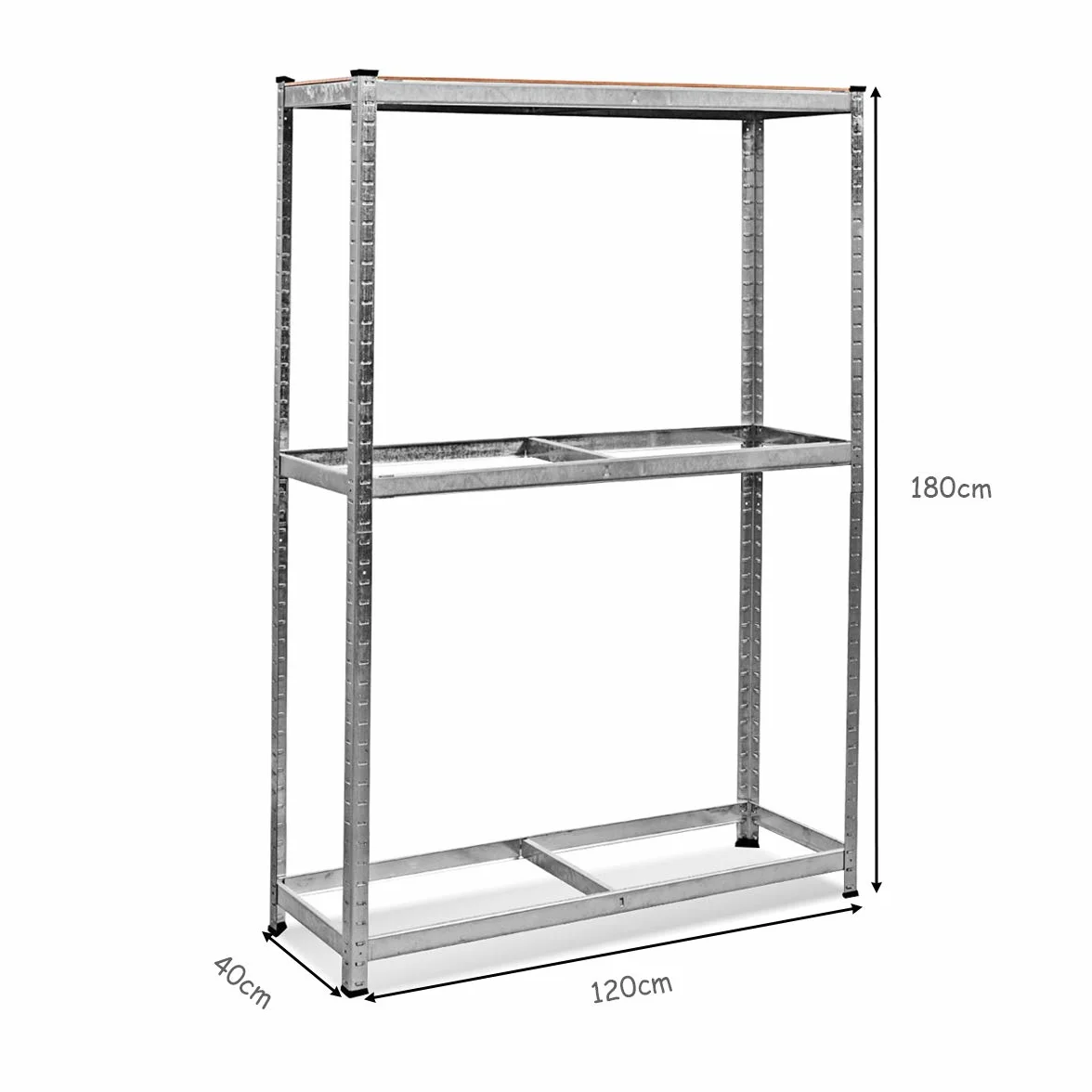 COSTWAY Regał na opony, warsztatowy metalowy regał do przechowywania, 3-poziomowy magazynowy, obciążenie do 795 kg, półka z regulacją wysokości, felgi, ocynkowany, 180 x 120 x 40