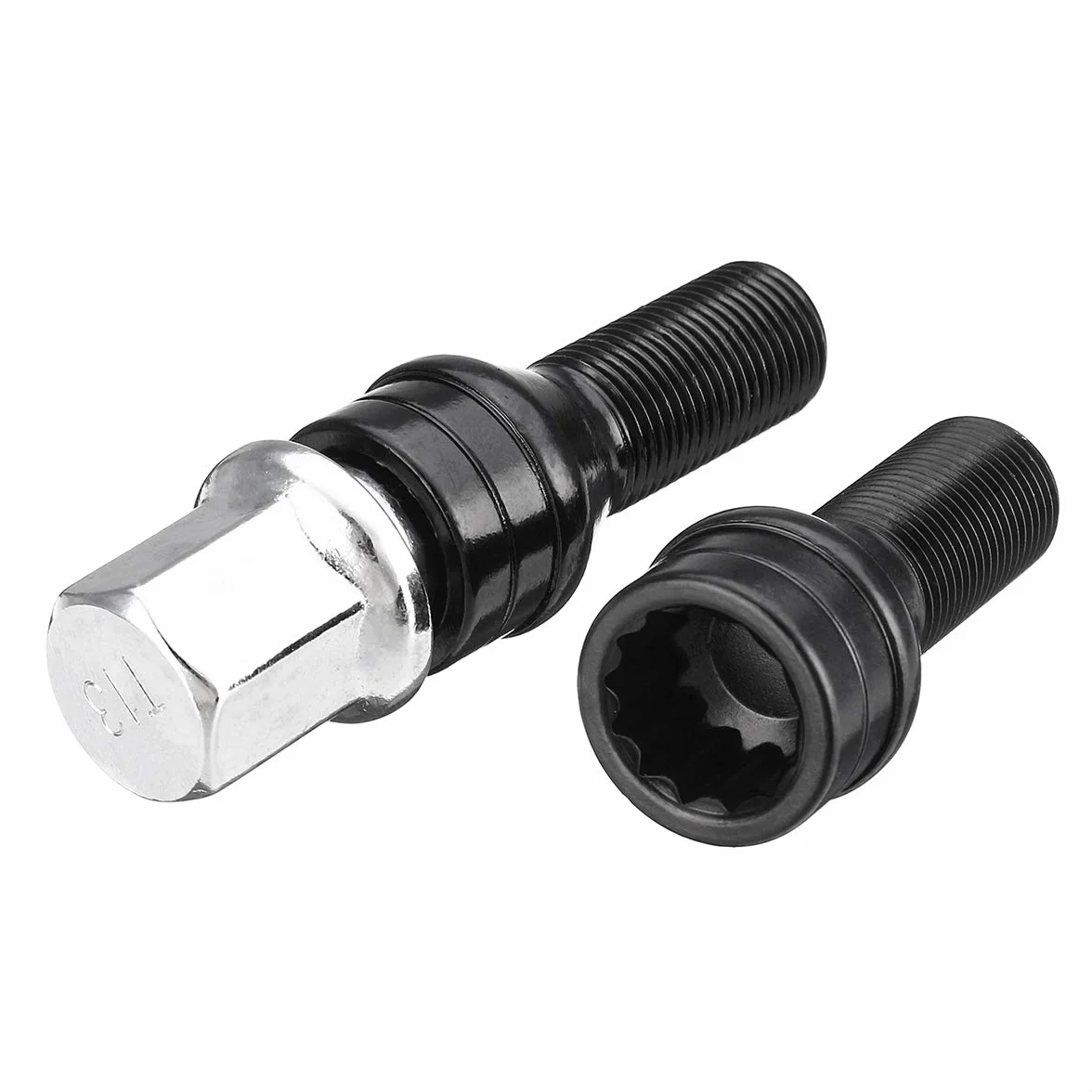 Viviance M14 x 1,25 Śruby blokujące koła Nakrętka uchwytu Czarny + Klucz do BMW Mini R54 R55 R56 R57 R58 R59 R60 F55 F56 F57 BMW 1 2 3 4 5 6 7 Series X1 3 5 6 6