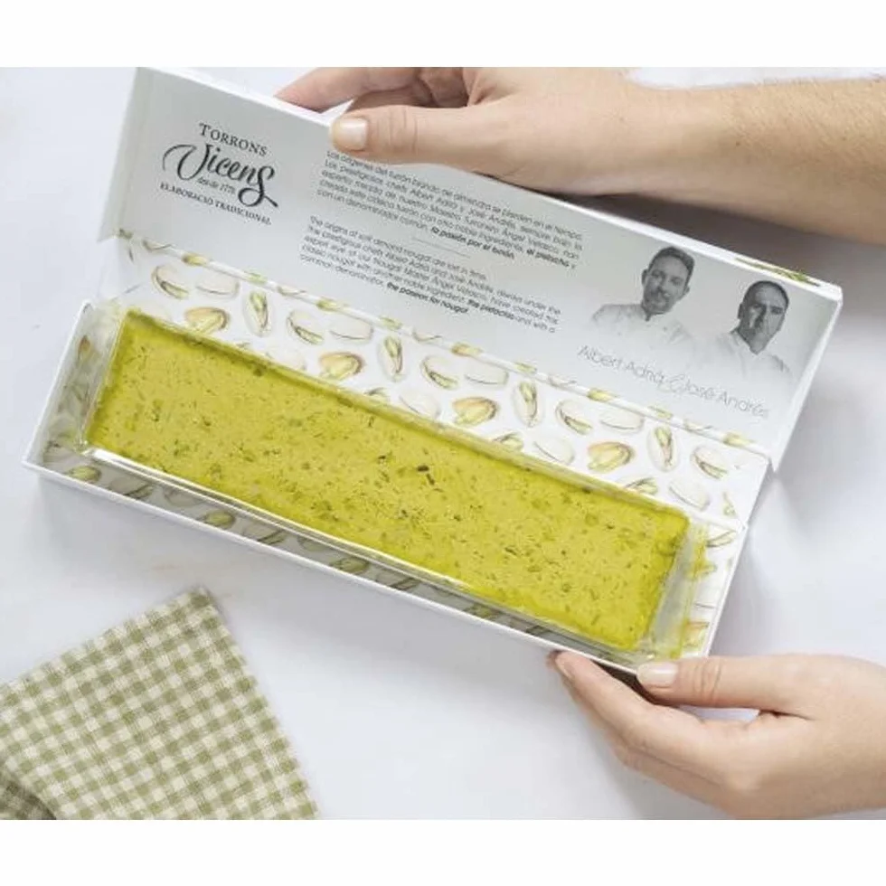 Torrons Vicens Agramunt - Kolekcja Natura Alberta Adrià i José Andrésa - Miękki nugat z pistacjami - 300 g / 10,58 uncji (1 szt.)