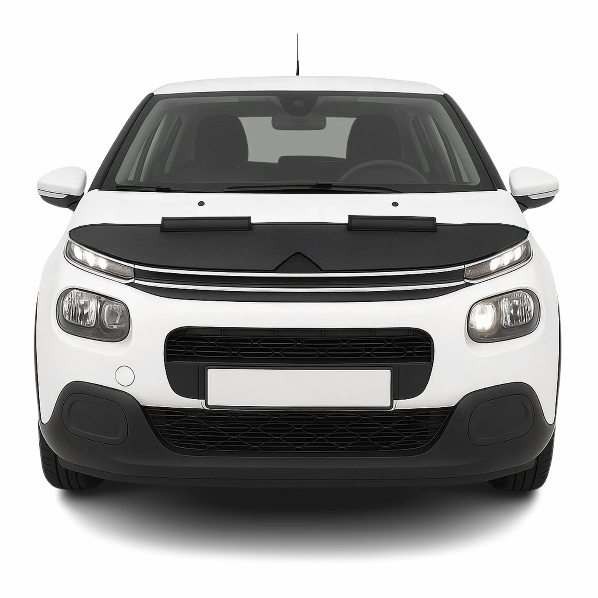 OMAC Haubenbra Steinschlagschutz Bonnet Bra kompatybilny z Citroen C3 2016-2024 Czarny Halb