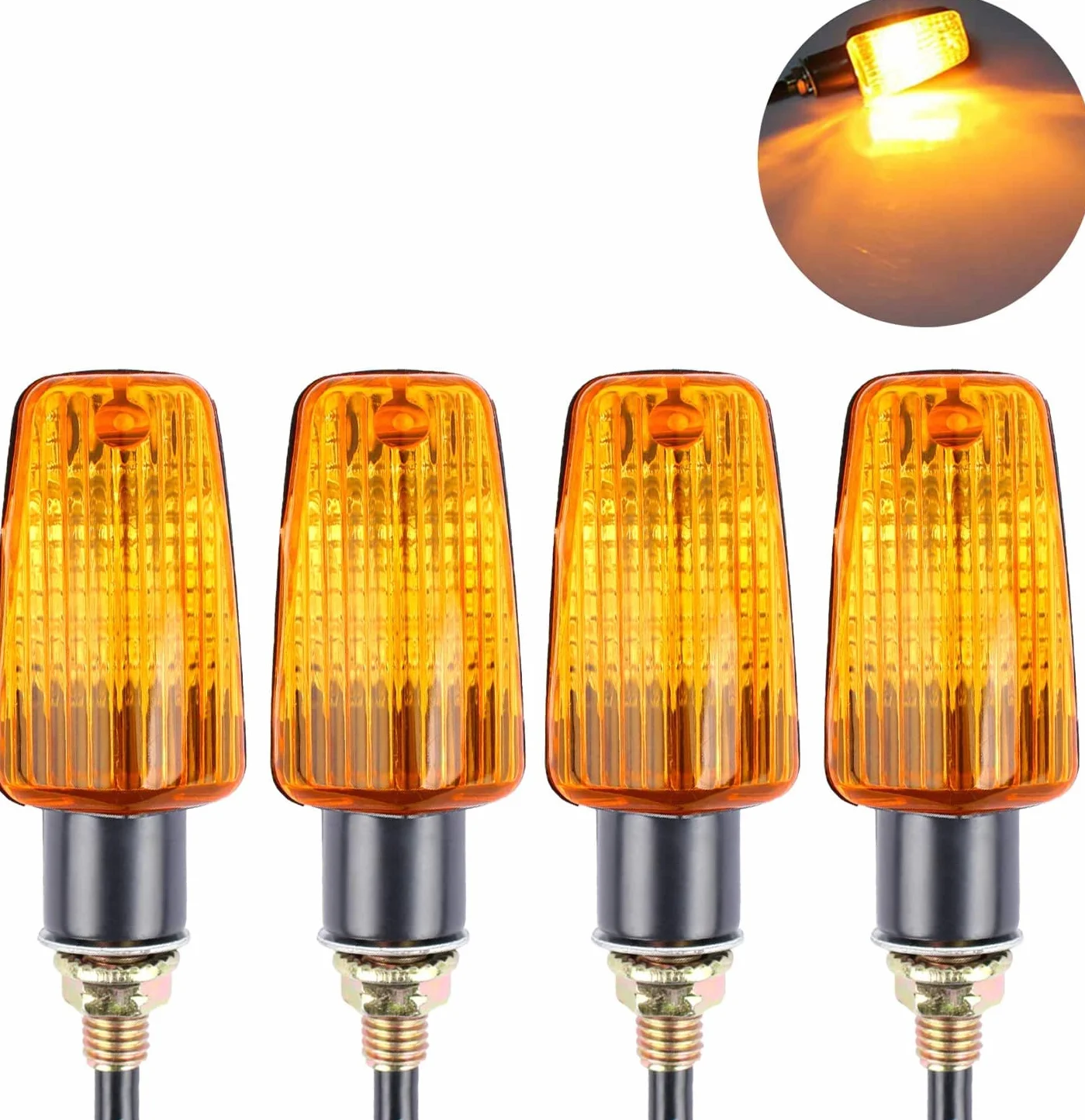 Kierunkowskazy motocyklowe, 4 sztuki, 12 V, 12 diod LED, wodoszczelne, uniwersalne, do skuterów, quadów, offroadowych
