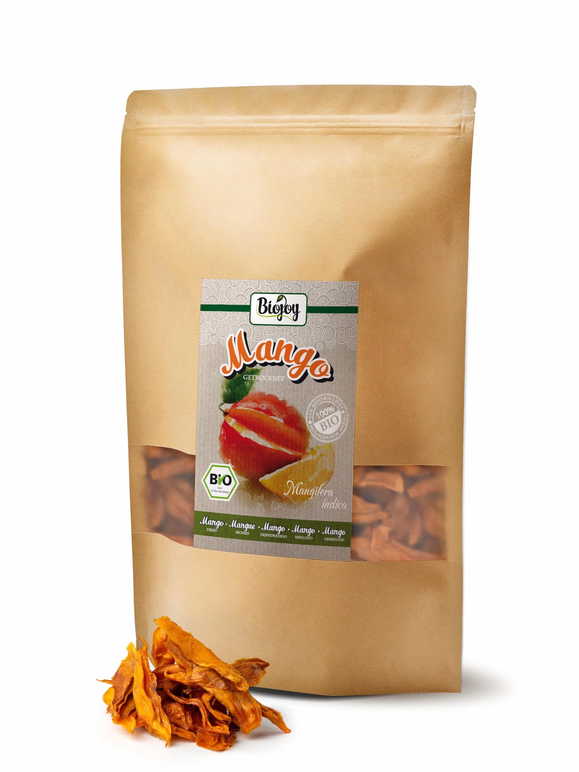 Biojoy suszone mango Brooks 1 kg bez siarczynów
