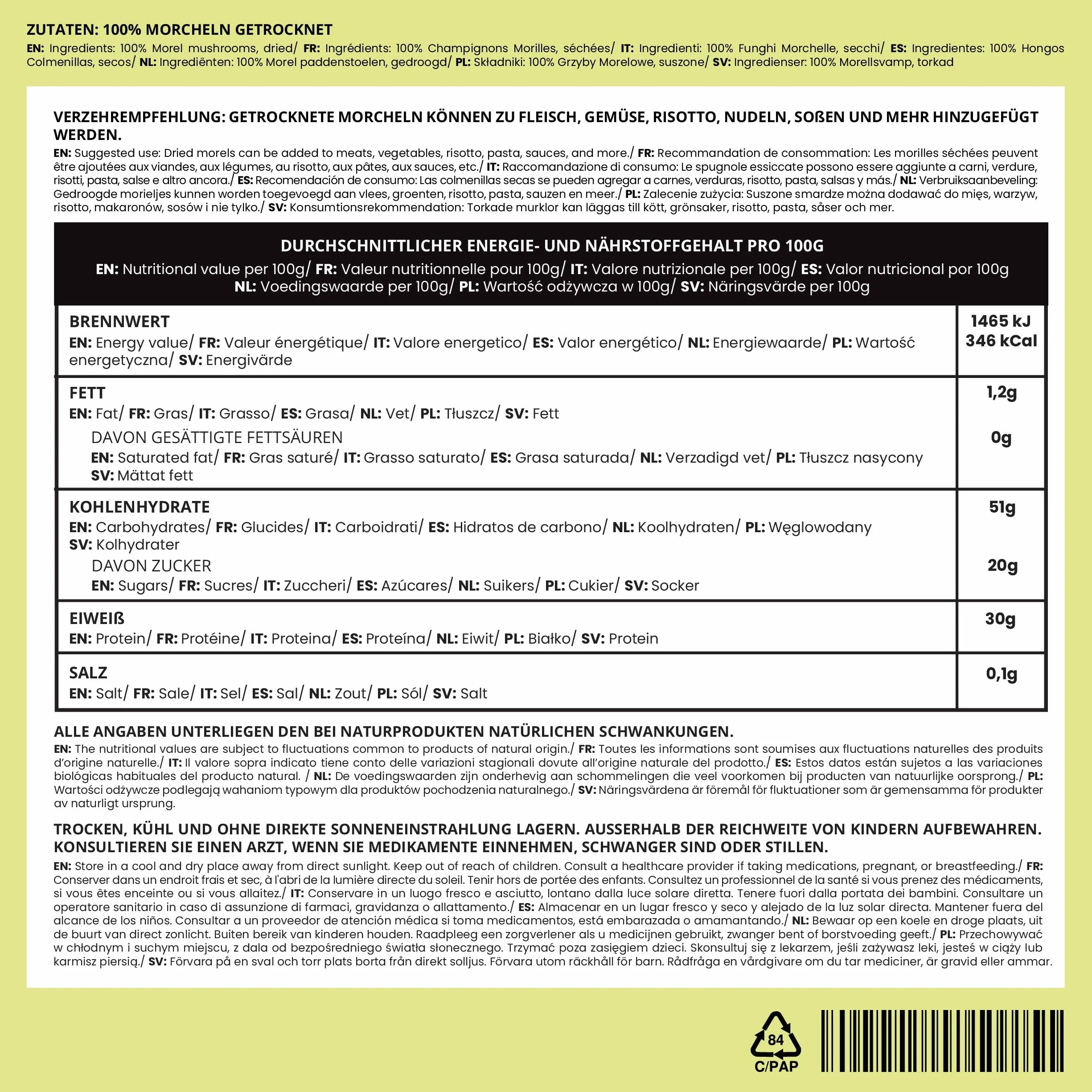 IDDA Suszone Grzyby Smardze 100g Morchella