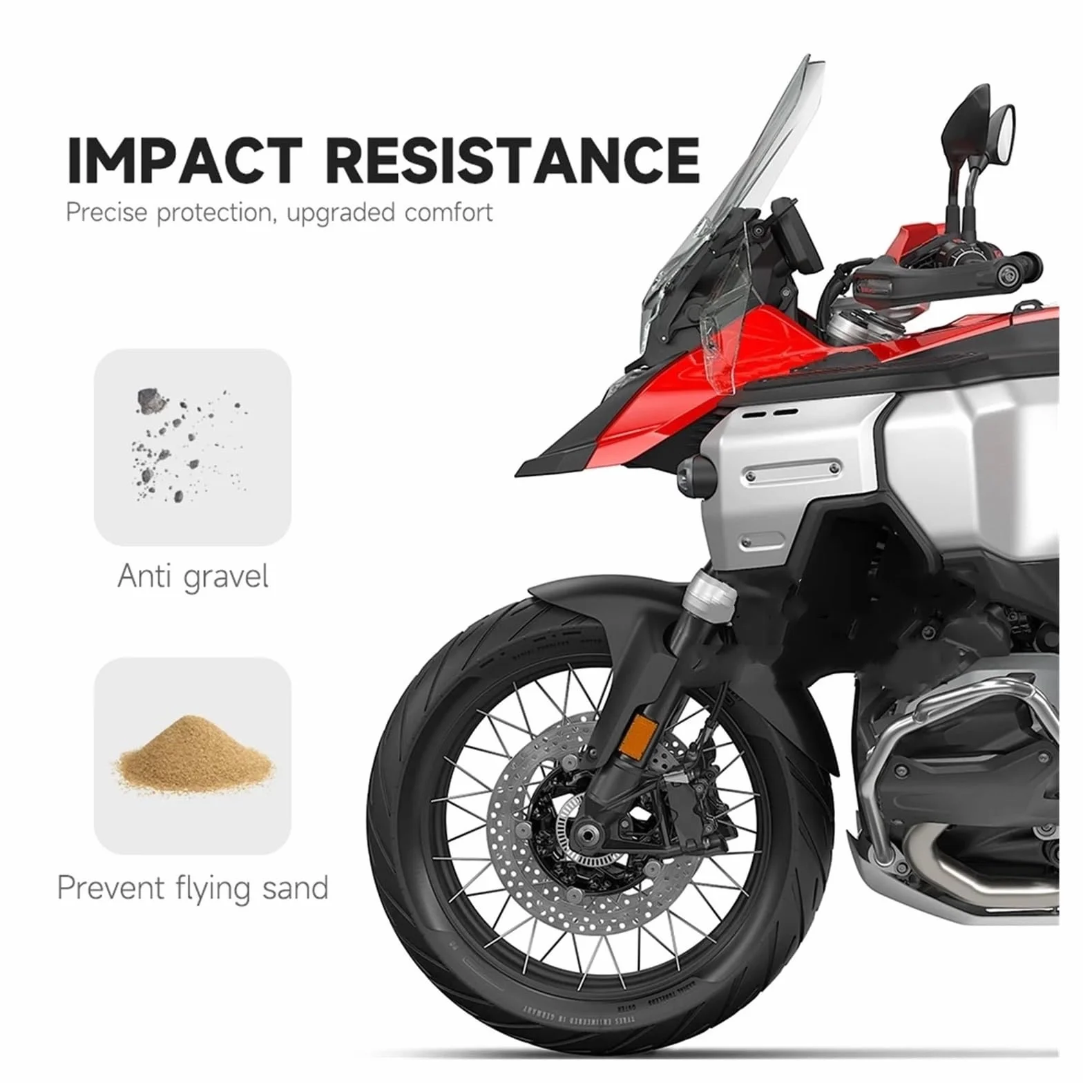 powietrzadeflektor Pasuje Do BMW R1300GS ADV R1300 GS R 1300 GS Adventure 2024 2025, Boczna Szyba Motocyklowa, Deflektor Wiatru, Akcesoria Przednia szyba motocyklowa(Smoky black)