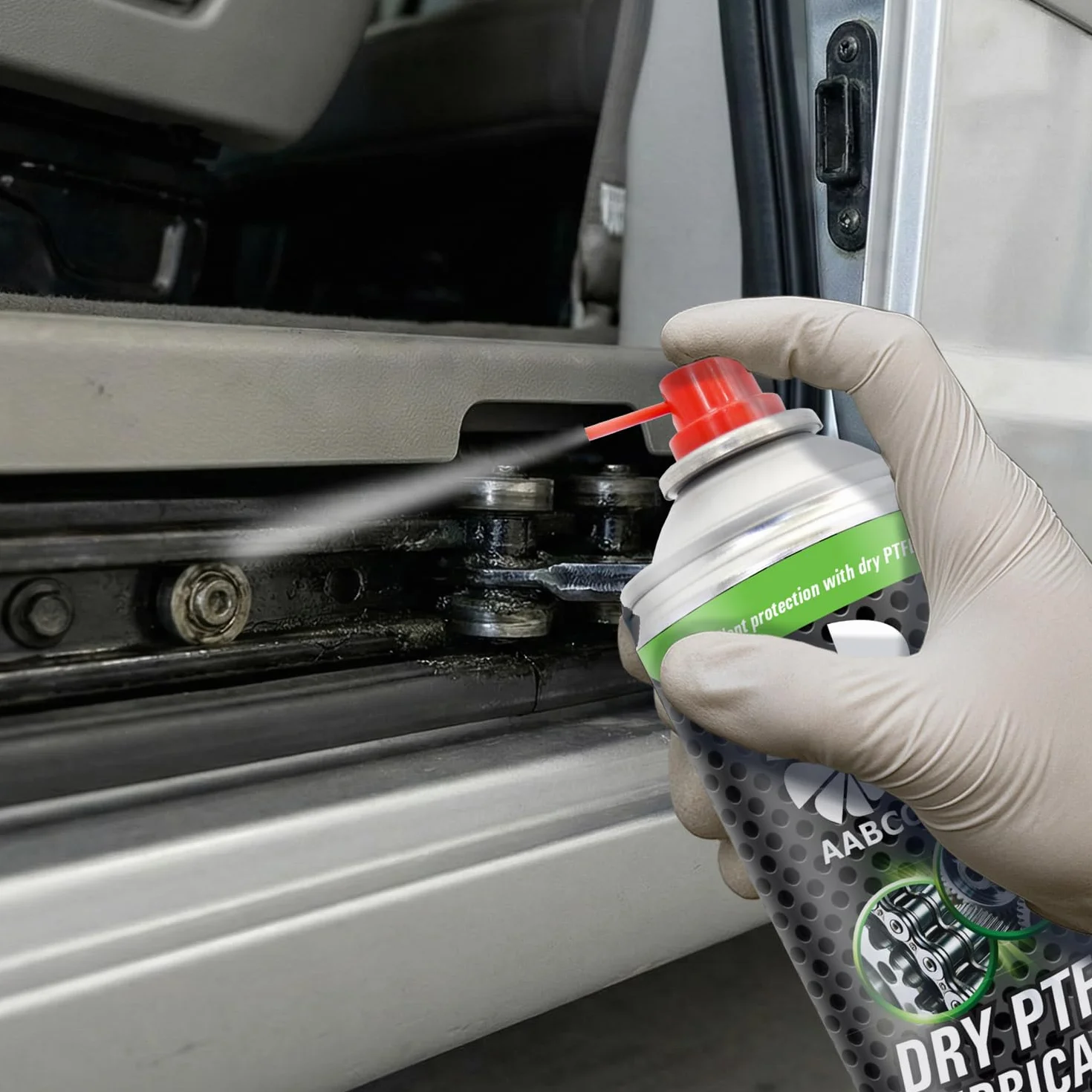 AABCOOLING Dry PTFE Lubricant 400 ml, suchy smar teflonowy w Spreju do motocykli, łańcucha, łożysk, linek i przegubów – zmniejsza tarcie, chroni przed korozją