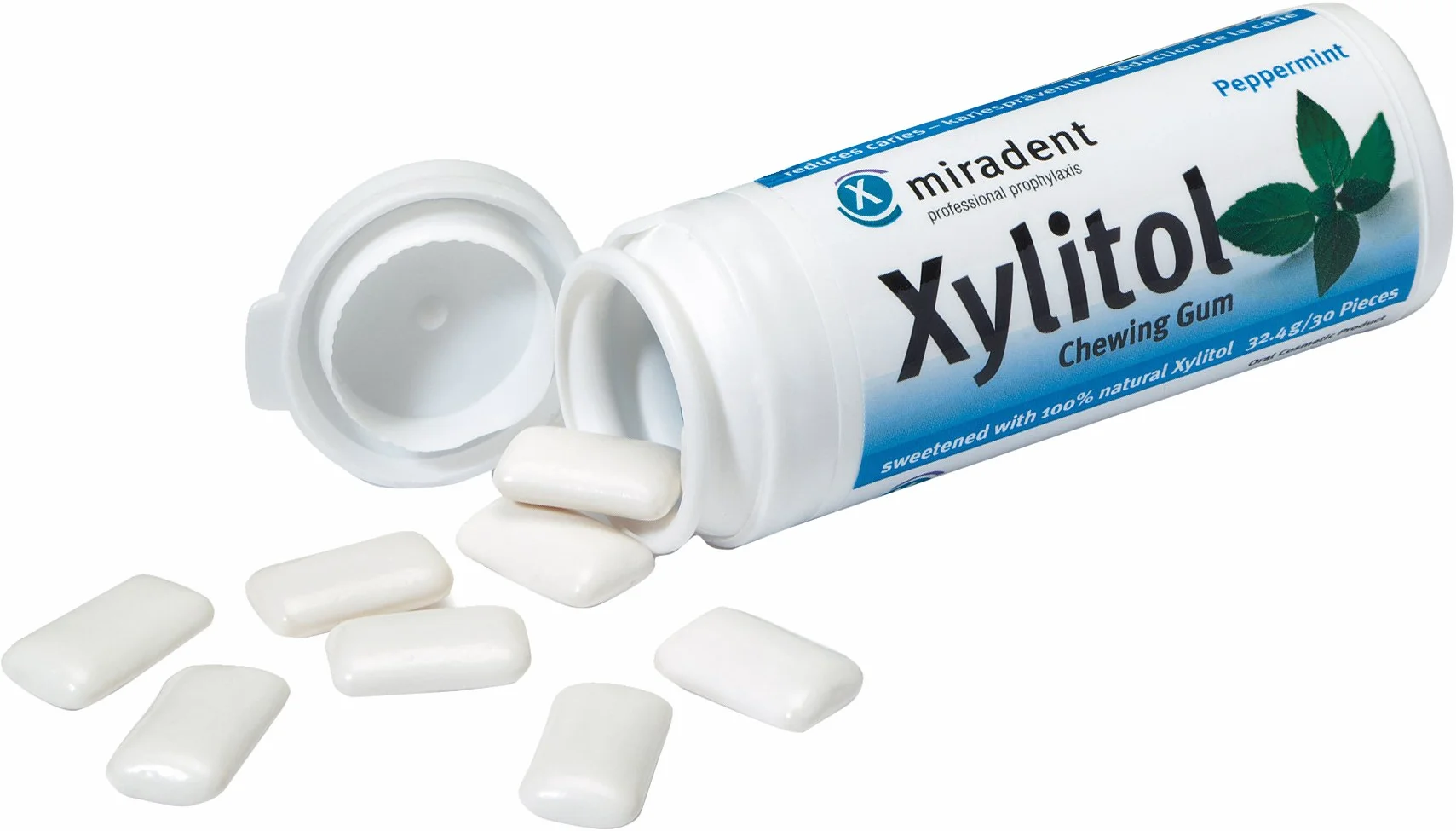 Miradent Xylitol Guma do żucia mięta pieprzowa 30 sztuk 4-pak