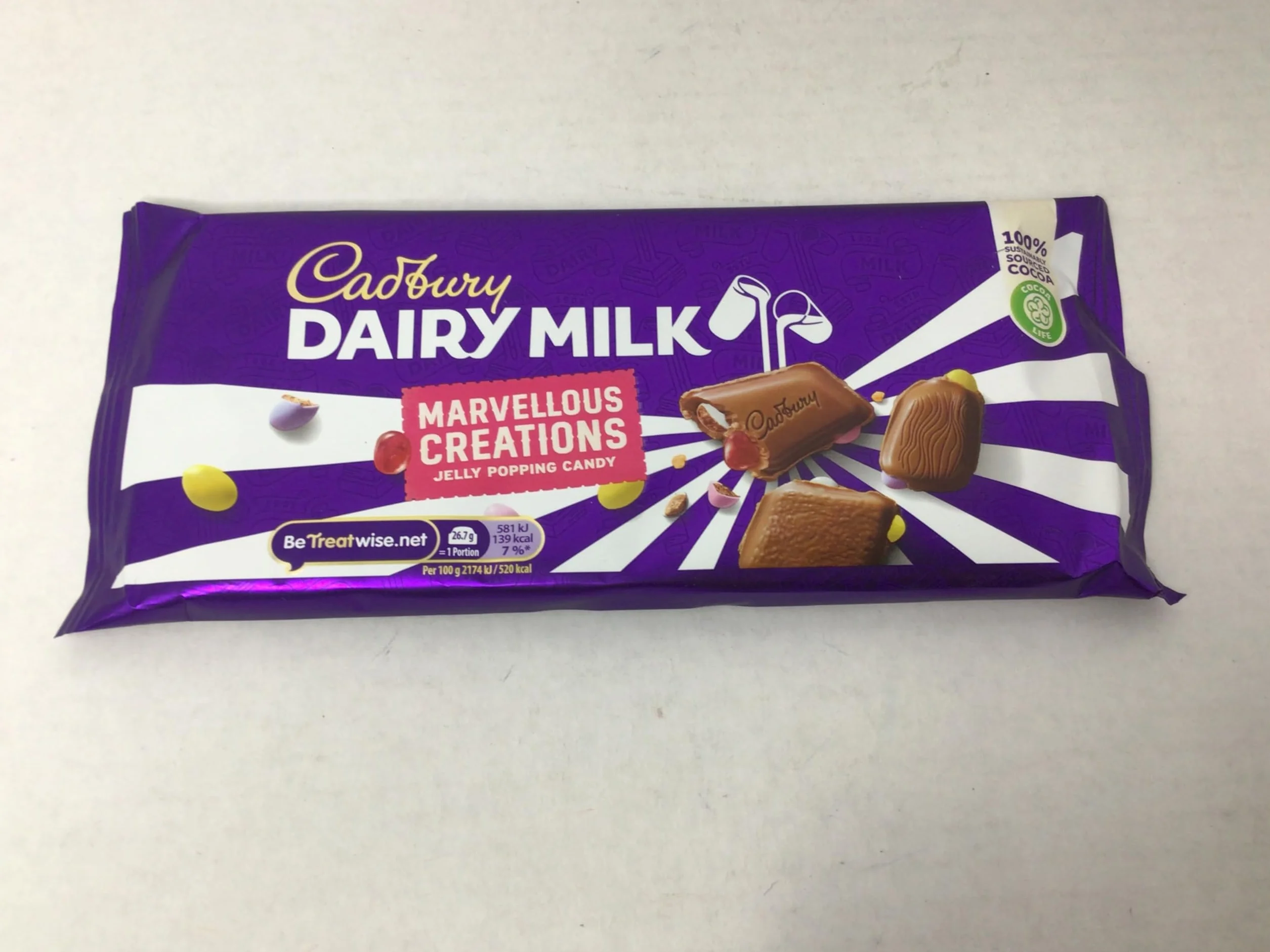Cadbury Mleko Dairy Marvellos Creations Jelly Popping Candy Shells 200 g