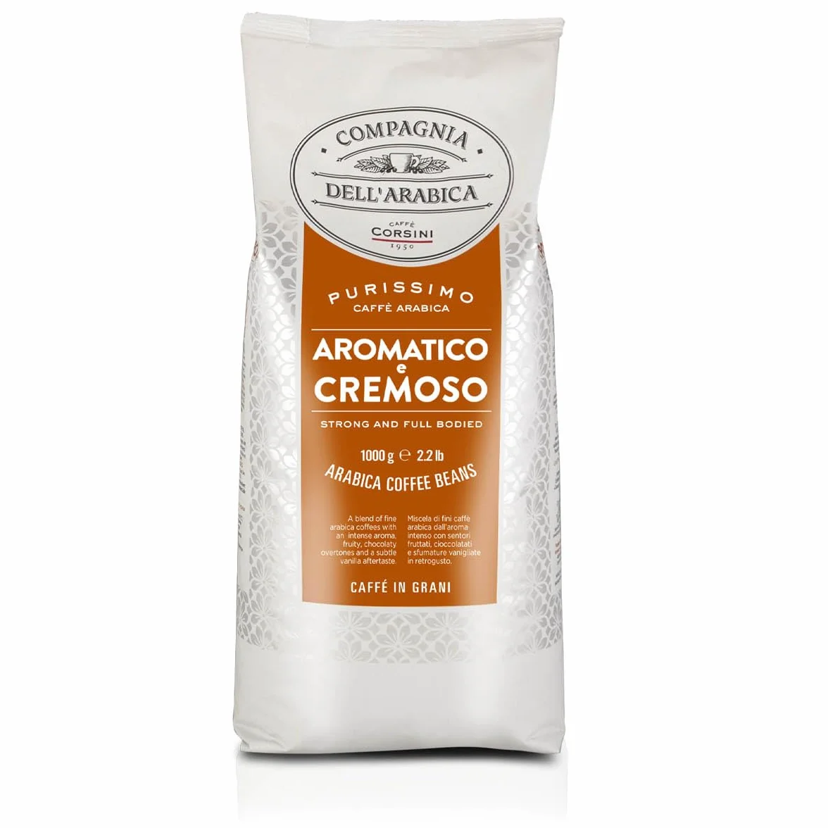 Caffè Corsini - Kawa Ziarnista Compagnia dell'Arabica, Aromatyczna i Kremowa, 1 kg