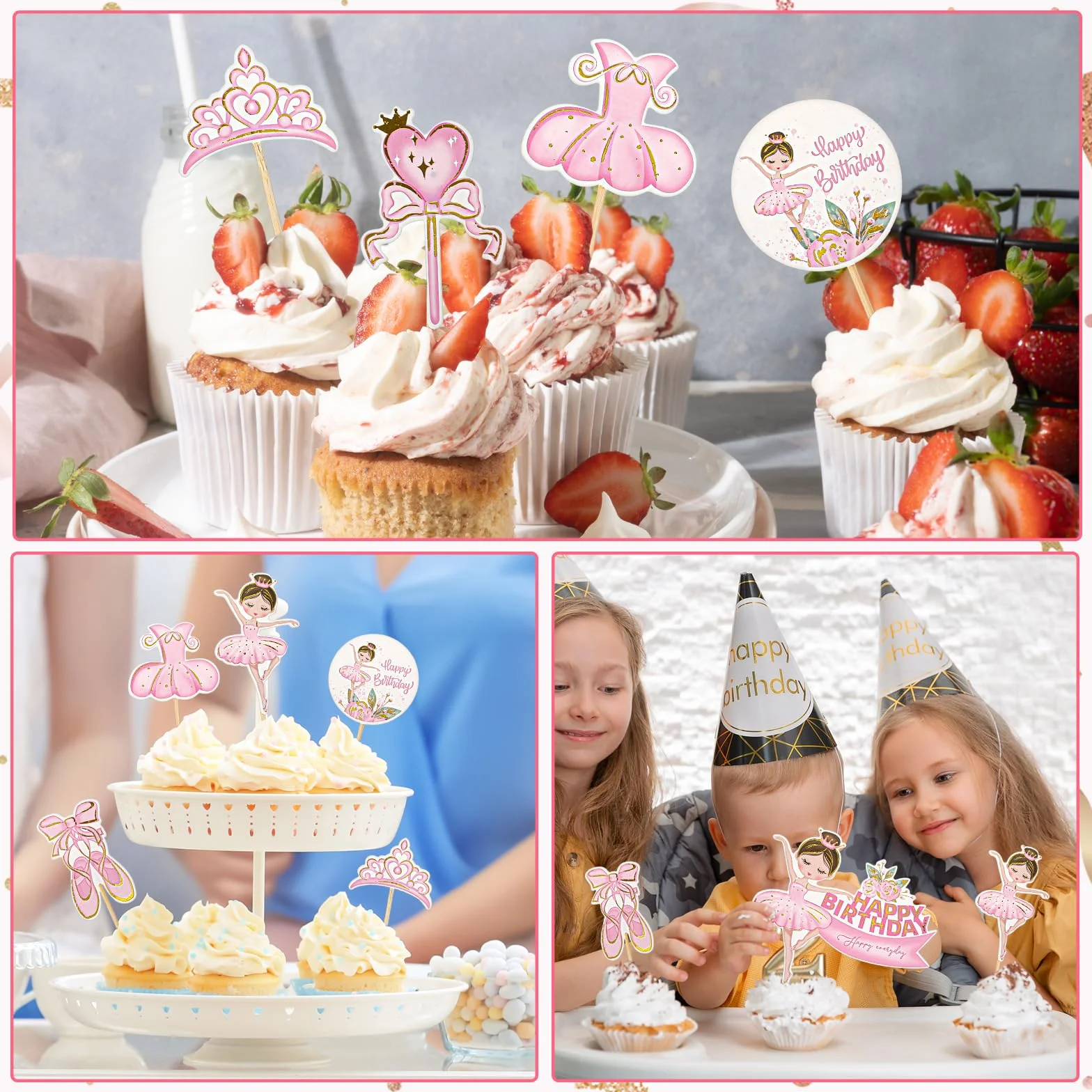 28 sztuk baleriny, toppery na tort, balerina, babeczki, baleriny, dekoracje na przyjęcie urodzinowe, artykuły na balet, na baby shower, urodziny, przyjęcie, dekoracje na tort, 28 szt