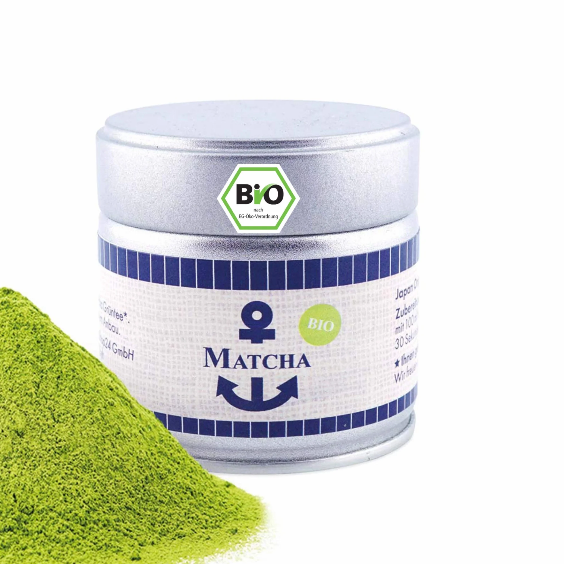Bio matcha w proszku, herbata z Japonii, herbata w proszku w puszce 30 g, słodko-łagodna, nadaje się do matcha latte, smoothies i do gotowania, bez pestycydów, naturalnie wegańska, zielona herbata