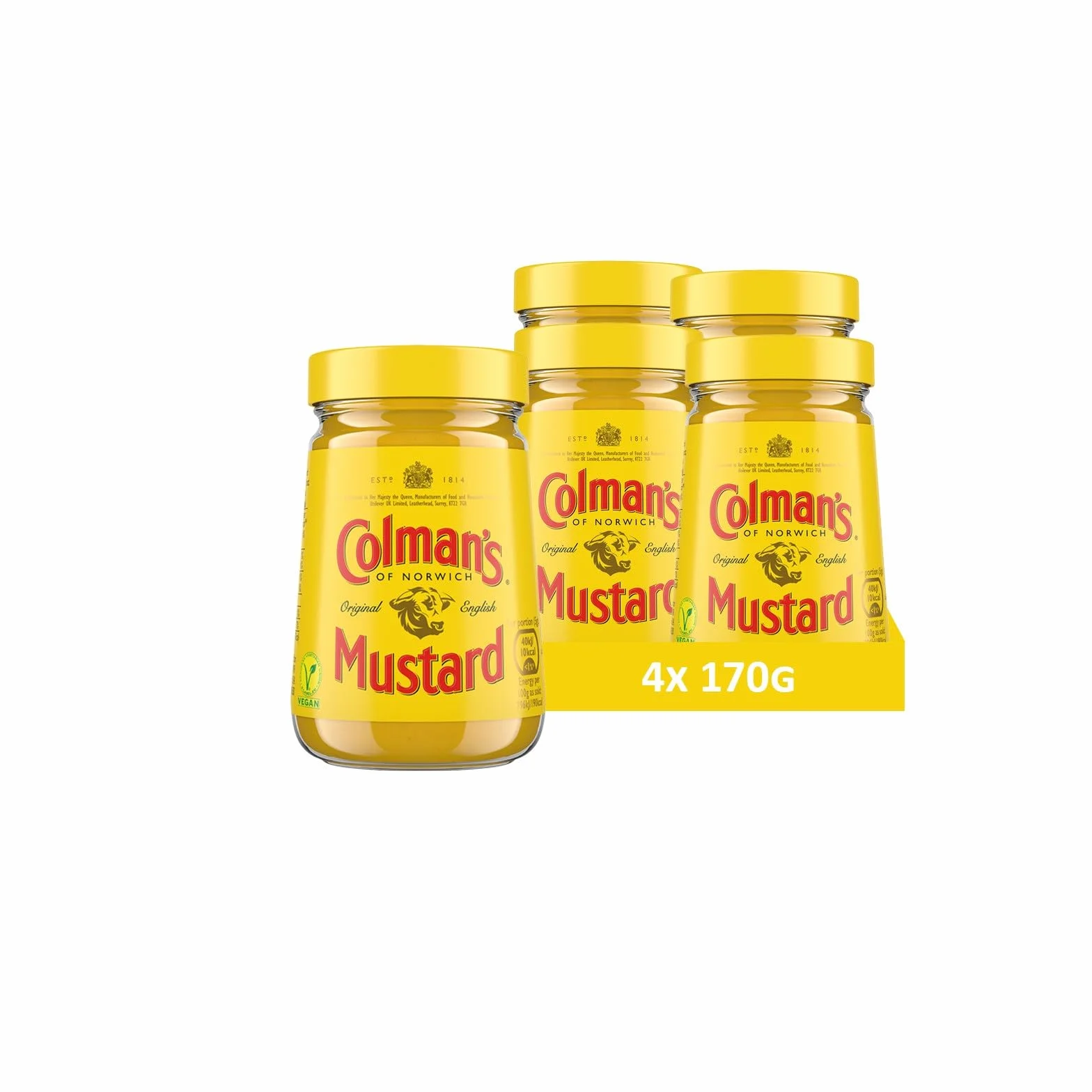 Colman's Oryginalna musztarda angielska drobno zmielona 4 sztuki 170 g