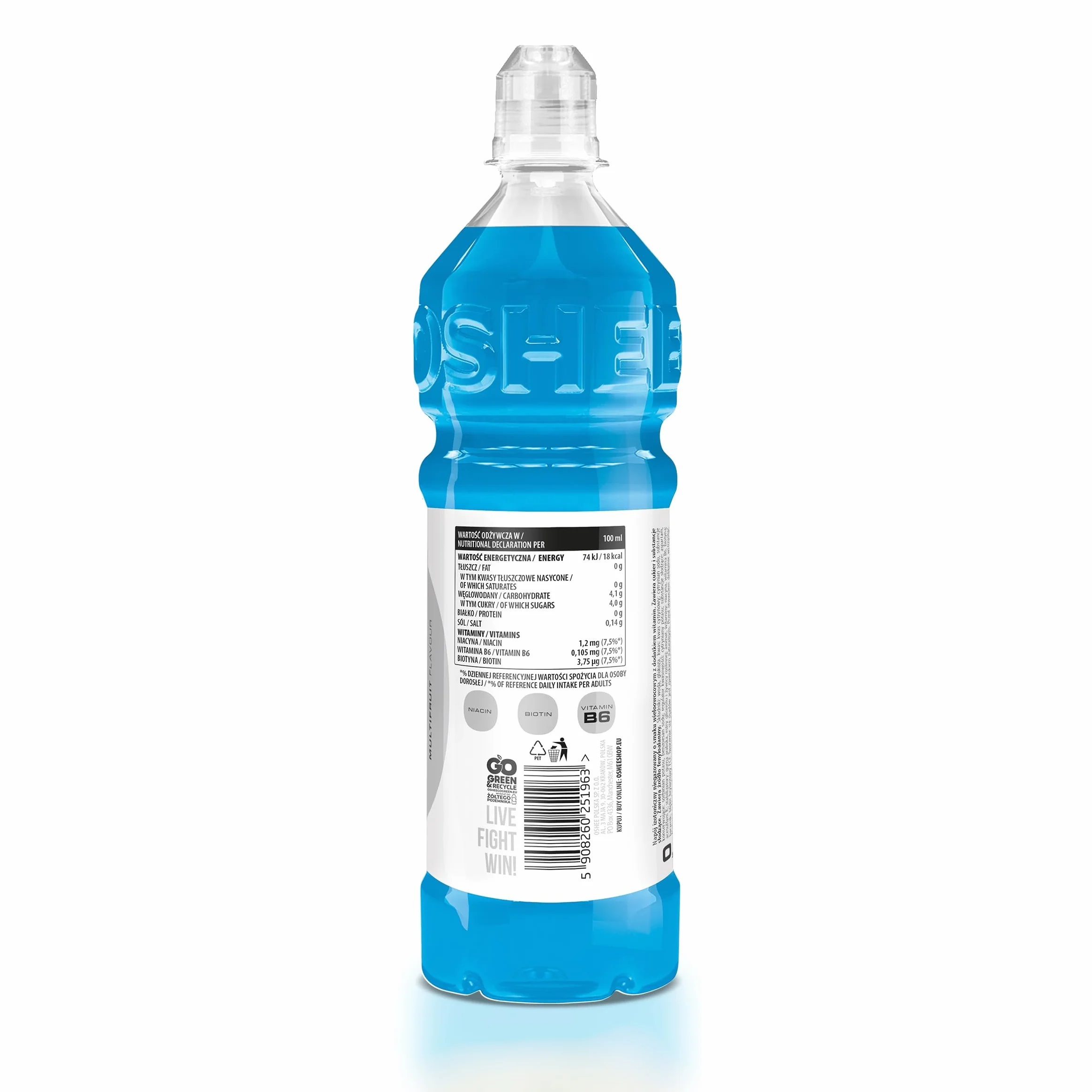 OSHEE Isotonic Drink Multifruit wieloowocowy 750 ml