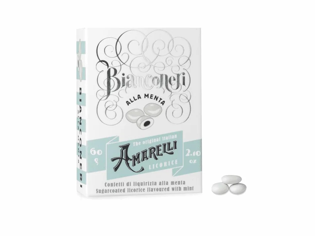 Liqurizia Amarelli Bianconeri przyprawiony miętą 60 g