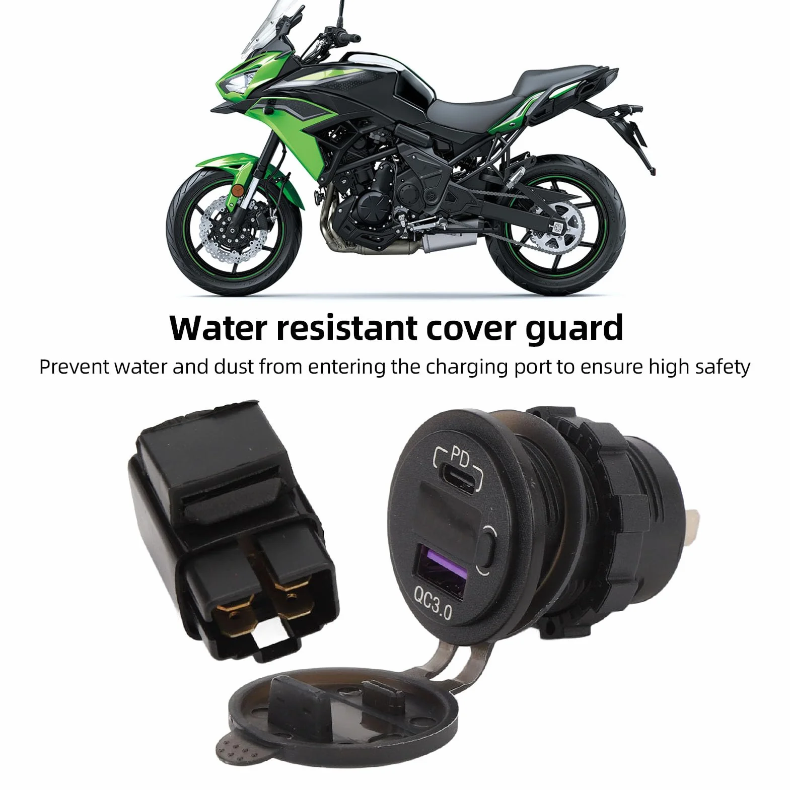 Motocyklowa ładowarka USB PD Szybkie ładowanie VersysX300 Wodoodporna