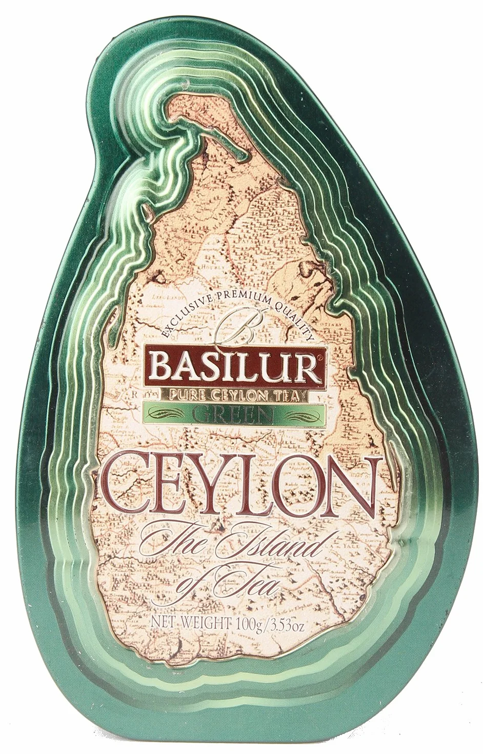 Basilur Tea Wyspa herbaty Zielona Herbata 100 g Puszka