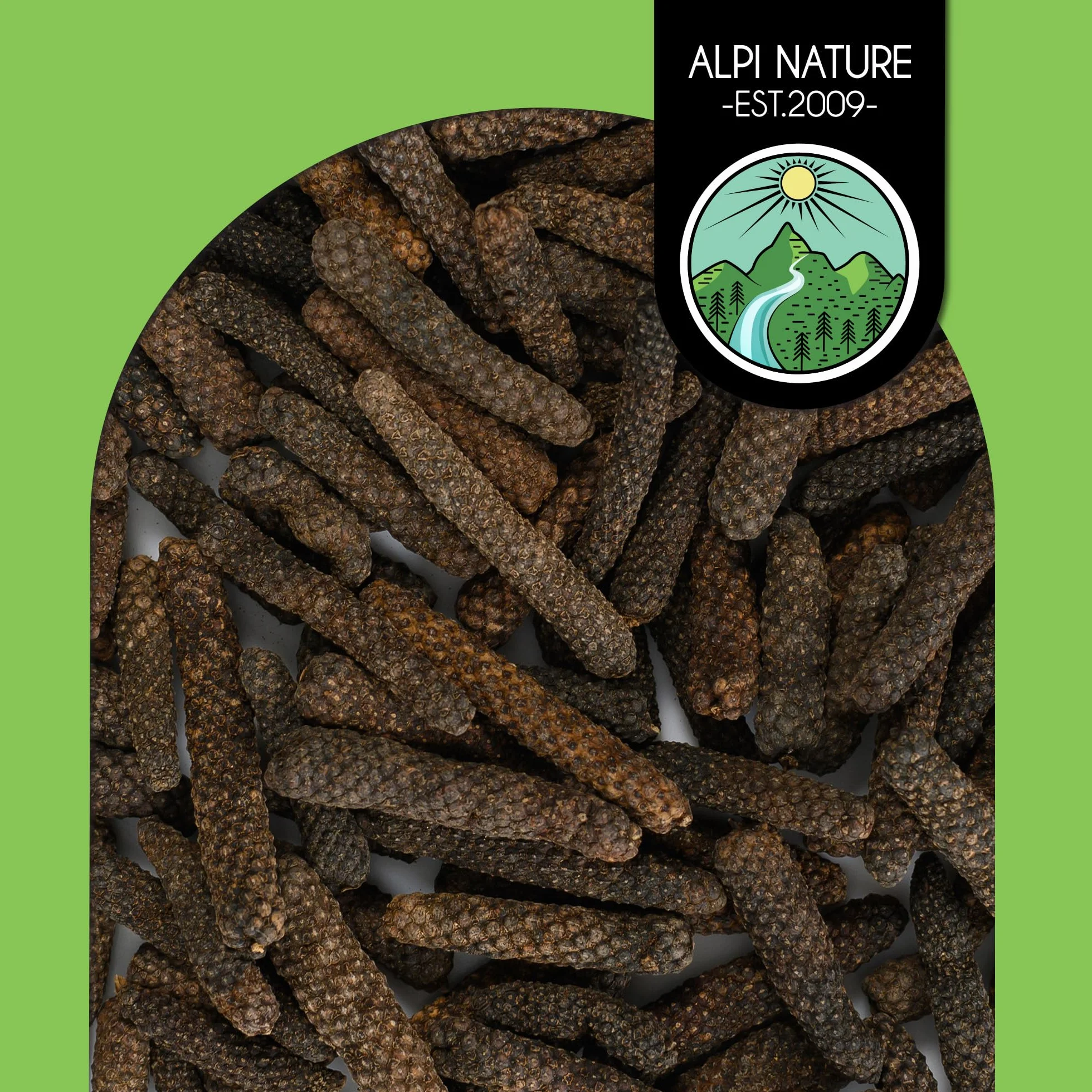 Alpi Nature Pieprz Długi Cały 250g, Całe Ziarna Pieprzu, Laski Pieprzu Długiego do Gotowania