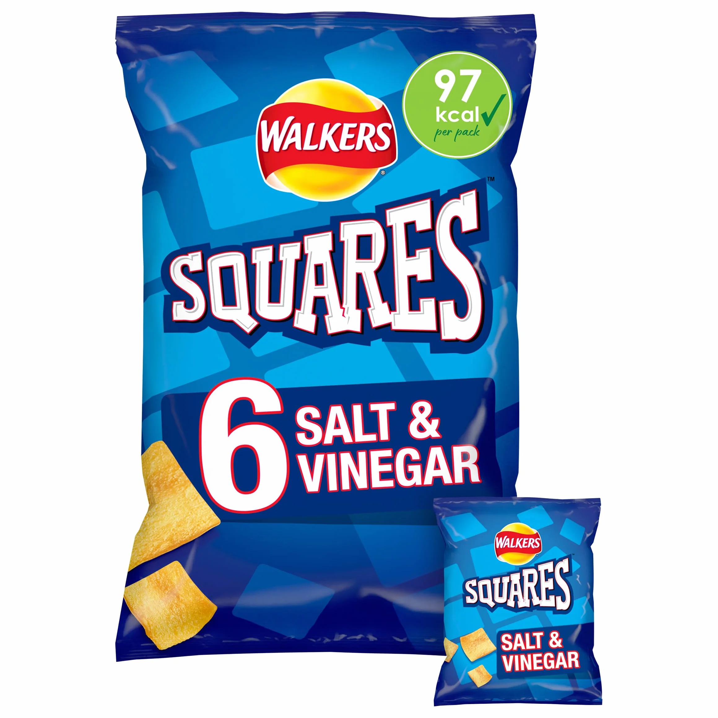 Walkers Salt & Vinegar kwadraty 6 x 22 g