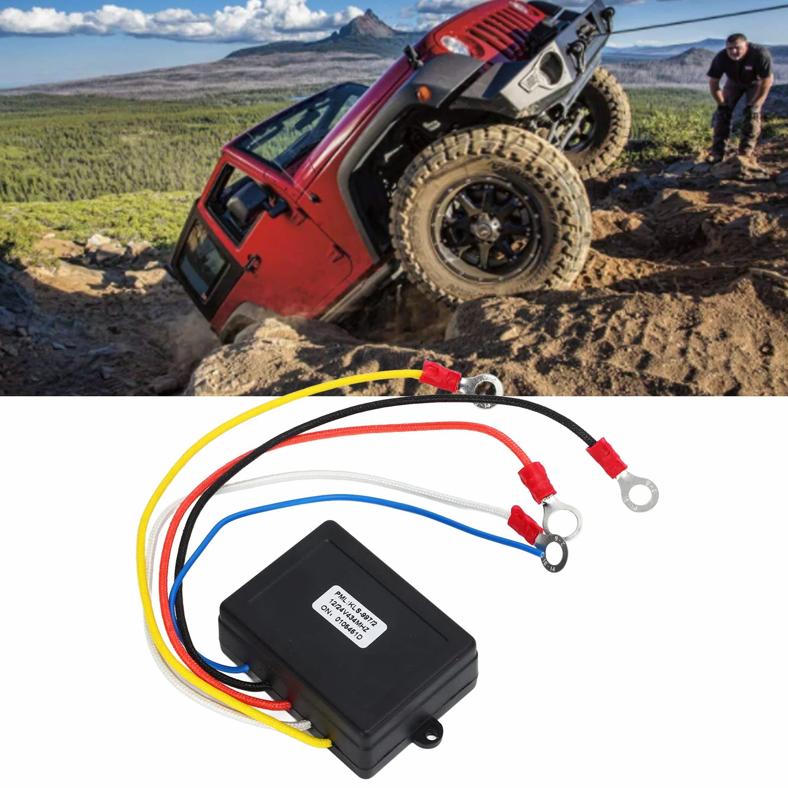 Zestaw Zdalnego Sterowania Wyciągarką Bezprzewodową 12V 24V Uniwersalny do Ciężarówki ATV SUV