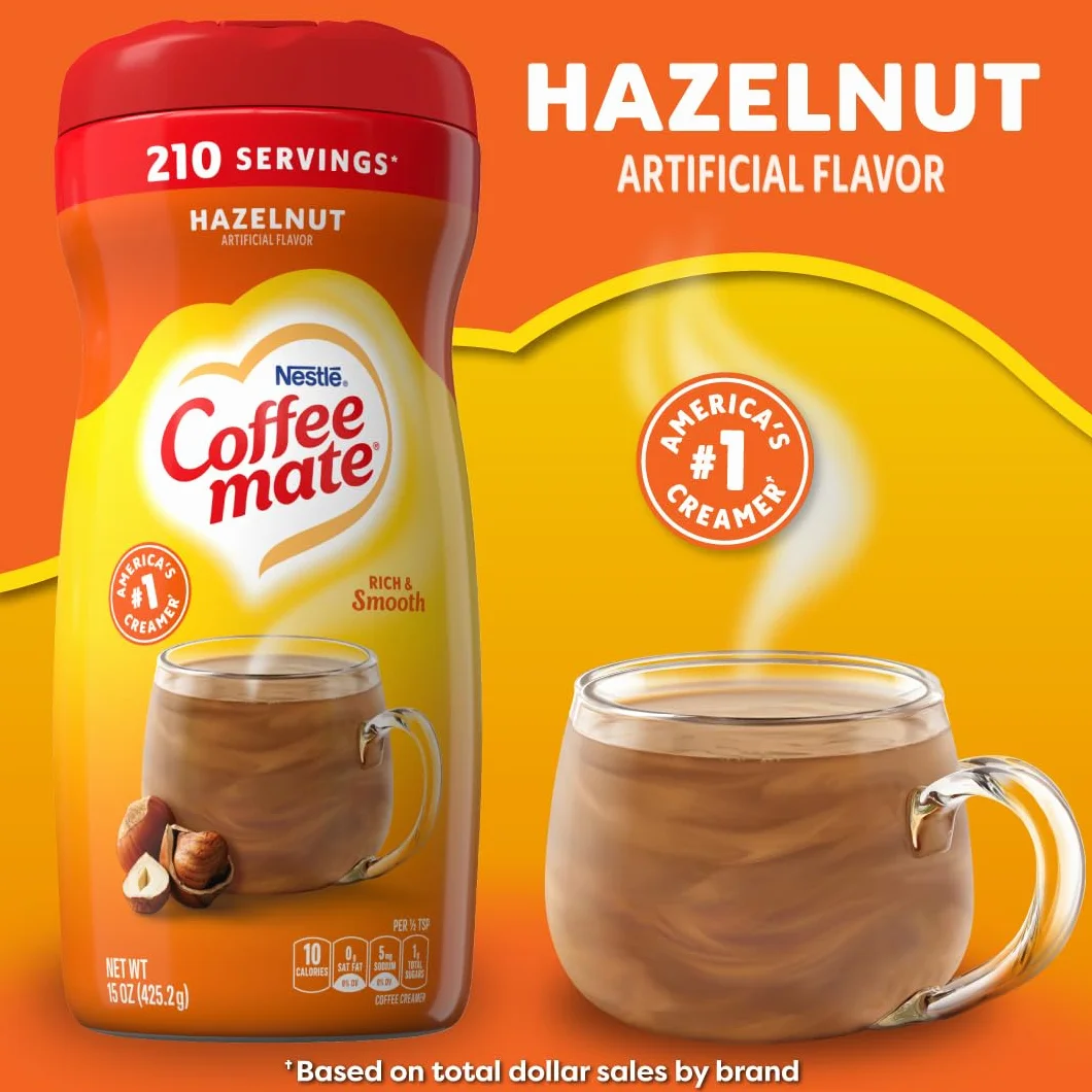 Nestle Coffee-Mate zabielacz do kawy w proszku orzech laskowy 425,2 g (6 sztuk)