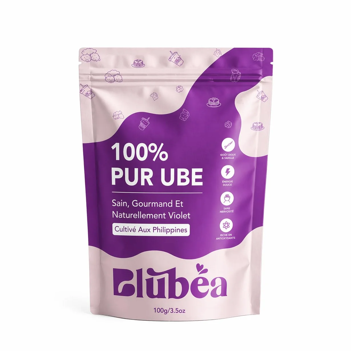 Blubea Ube Powder fioletowy ignam 100% naturalny bez dodatków 100 g