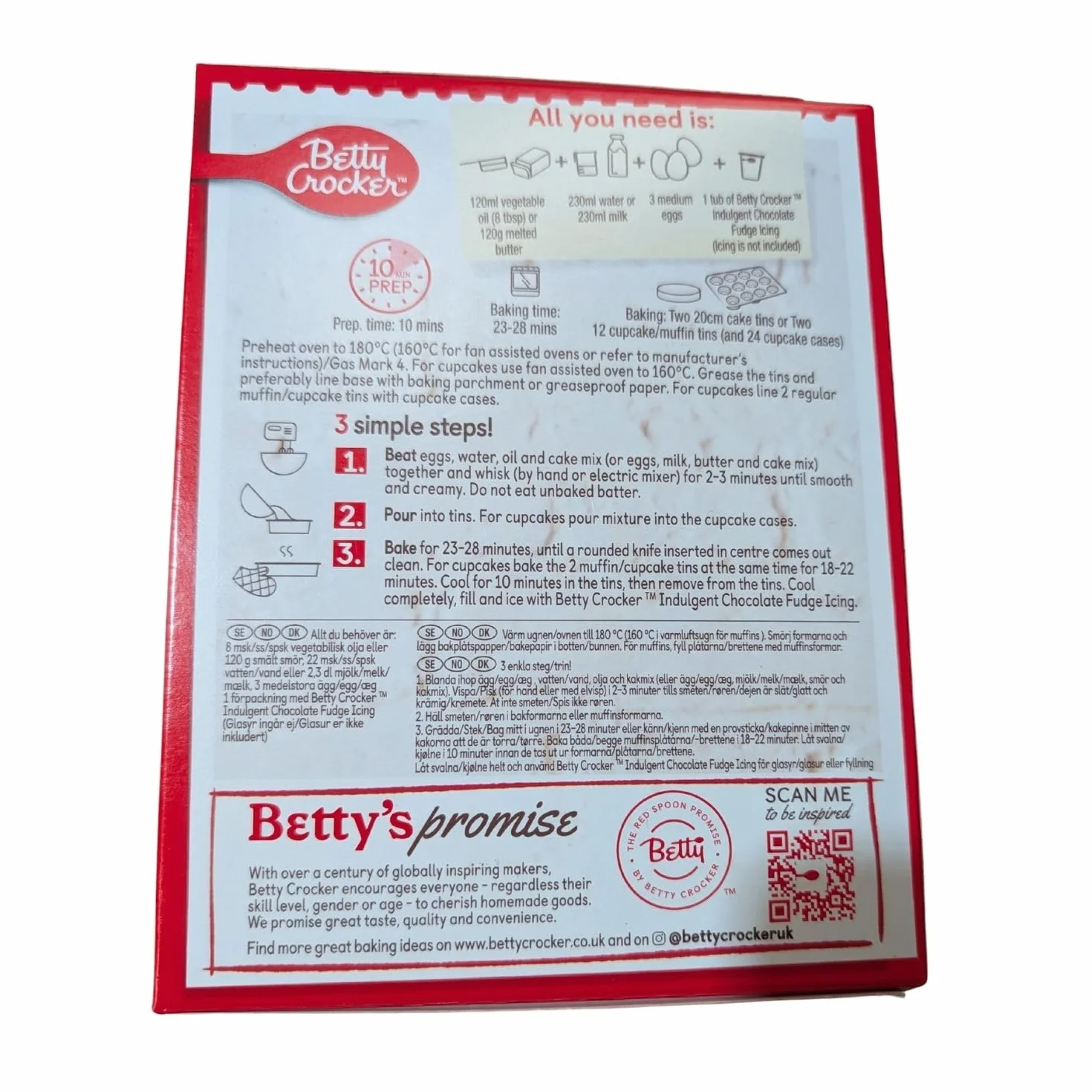 Betty Crocker Devil's Food Cake Mix 425 g mieszanka do pieczenia ciasta czekoladowego